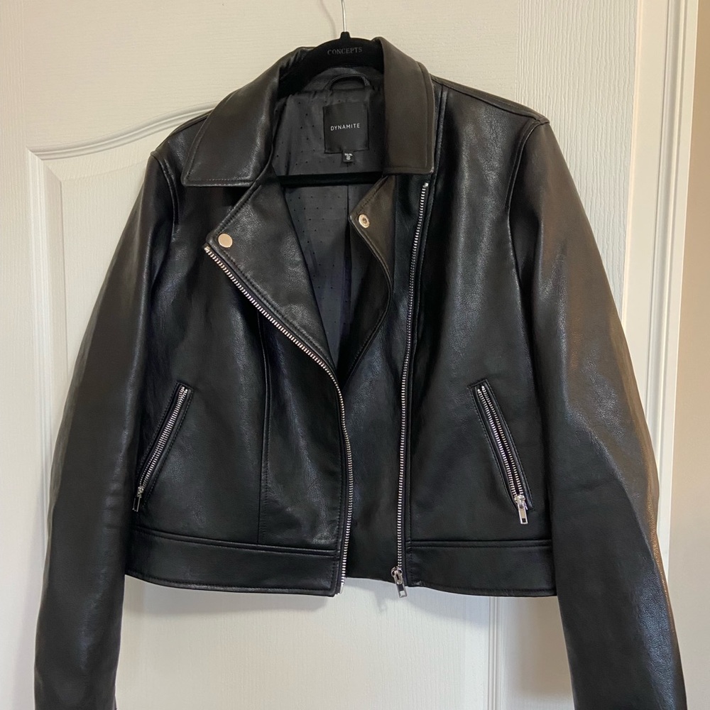 Dynamite Black Leather Jacket